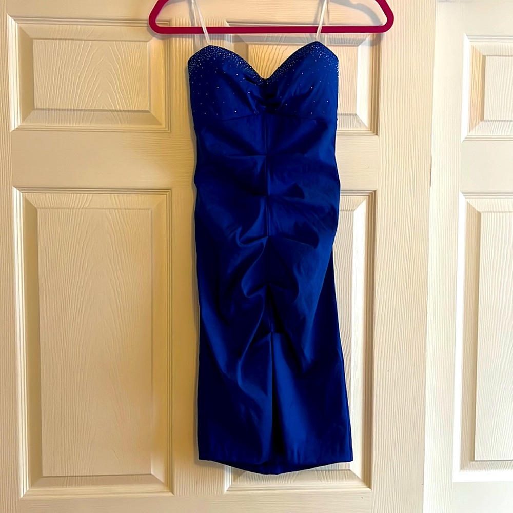 Cute blue dress strapless size 5/6 with tags